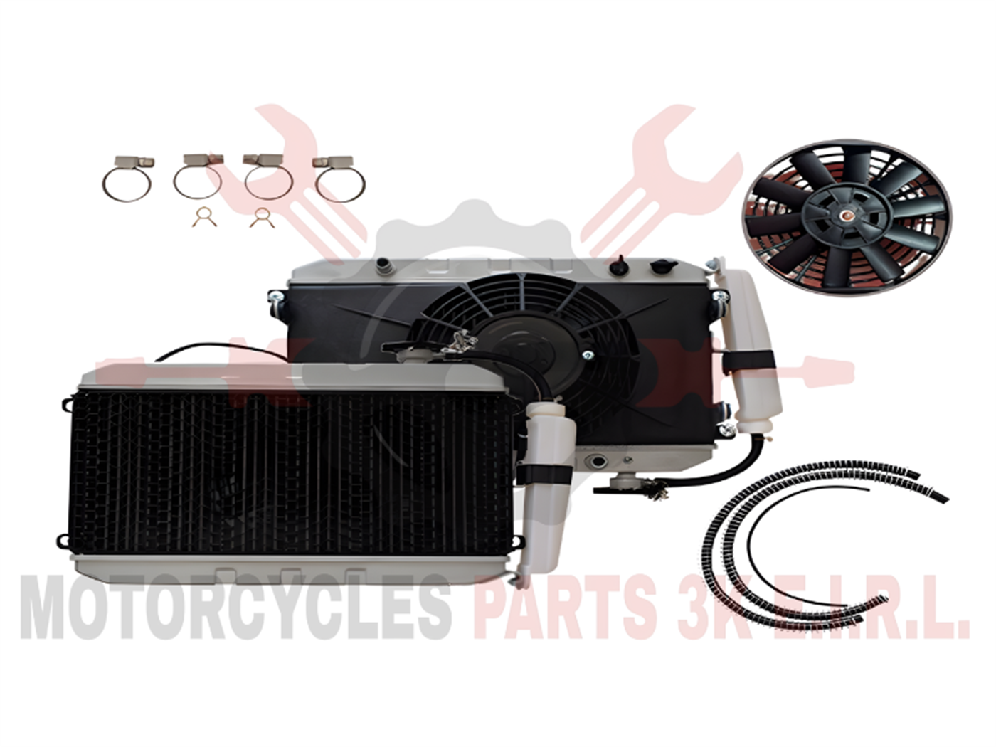 RADIADOR ALUMINIO MODELO 1 (41.5CM,28CM )MANGUERA DELGADA S/TERMOSTATO)