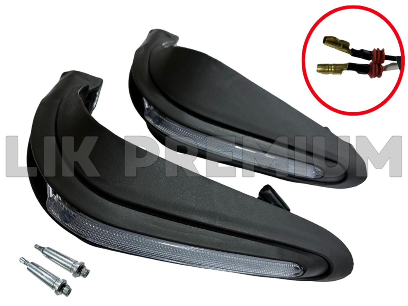 MANOPLA LED NEGRO MATE LUZ BLANCO 