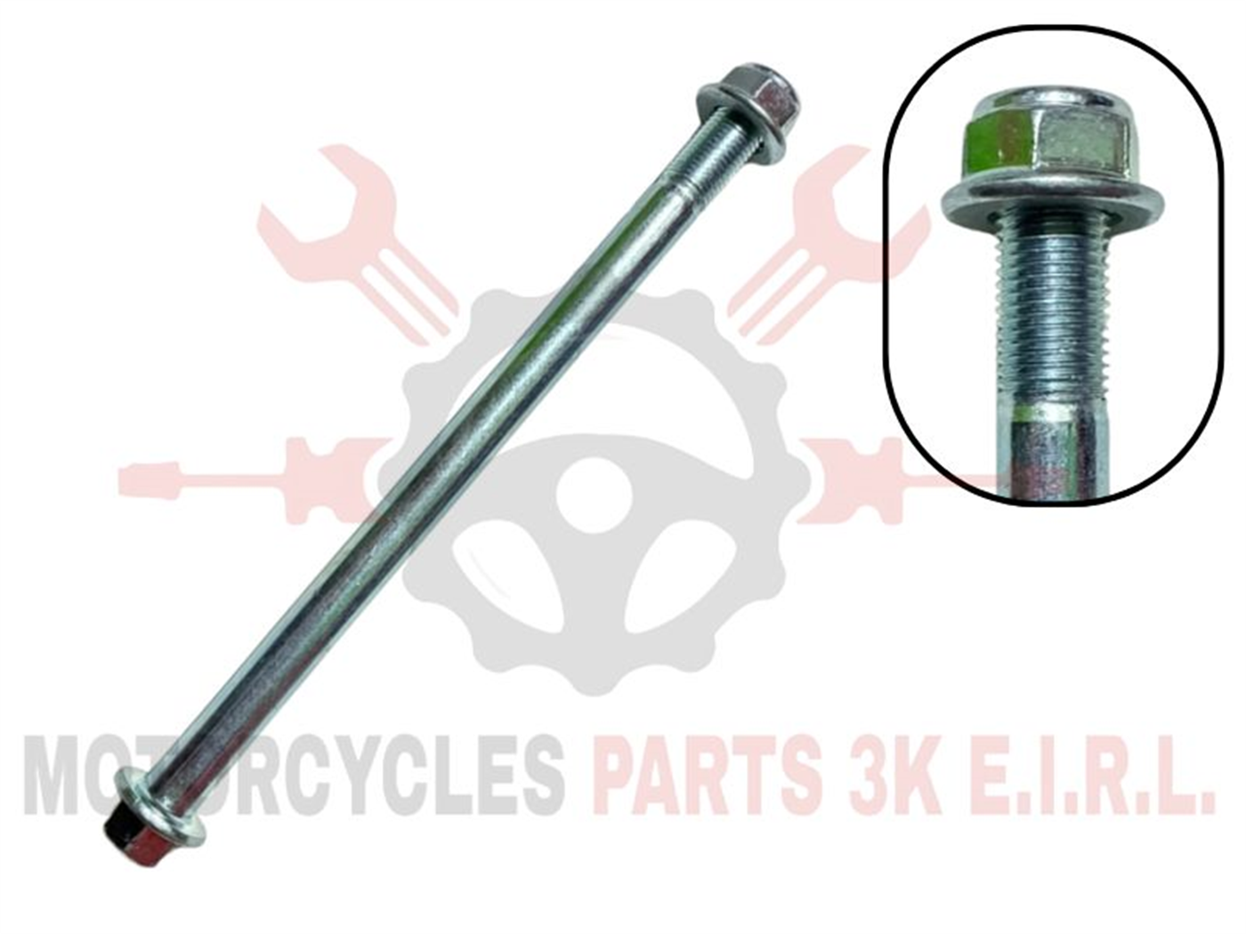 EJE DELANTERO M12*20CM C/TOPE Y TUERCA