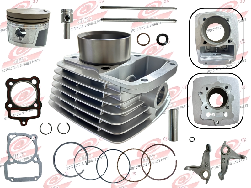 CILINDRO COMPLETO VARILLERO(149CC,62MM,15MM)(AIRE) GRIS