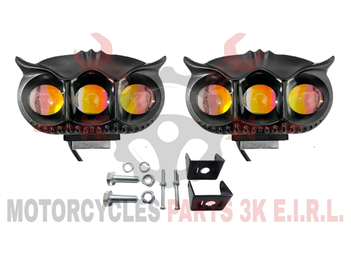 FARO LED BUHO 3 FOCOS LUZ FIJA (HP-GZD-451-02)