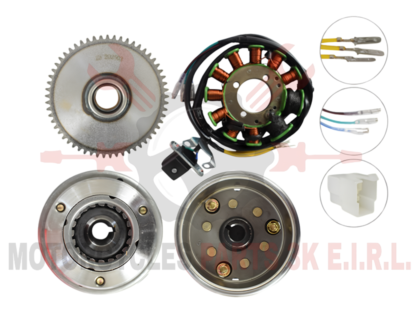 VOLANTE COMP. (94.5MM,111MM)(20PIN,3H)(57T,6.5MM,22MM,42MM,34MM)(11P,3H,32MM,93MM,30MM,TRIFASICO,263OHM)
