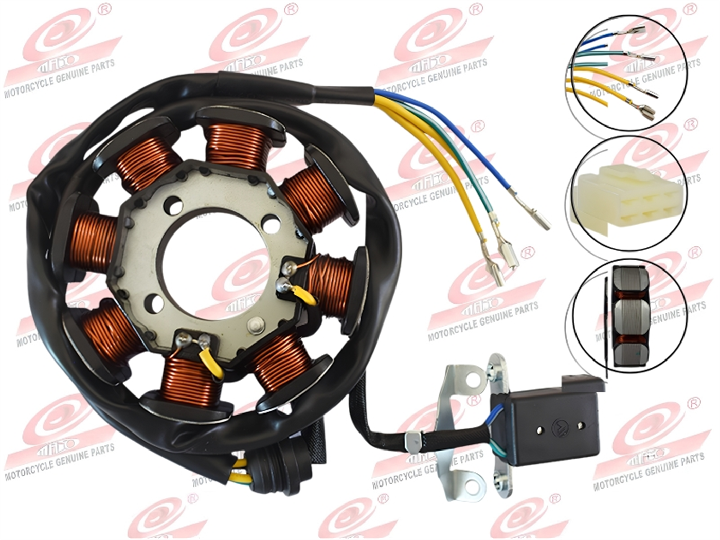 ALTERNADOR (S/BOBINA DE ENCENDIDO)(8P,3H,32MM,88.5MM,30MM/31.5MM,MONOFASICO)