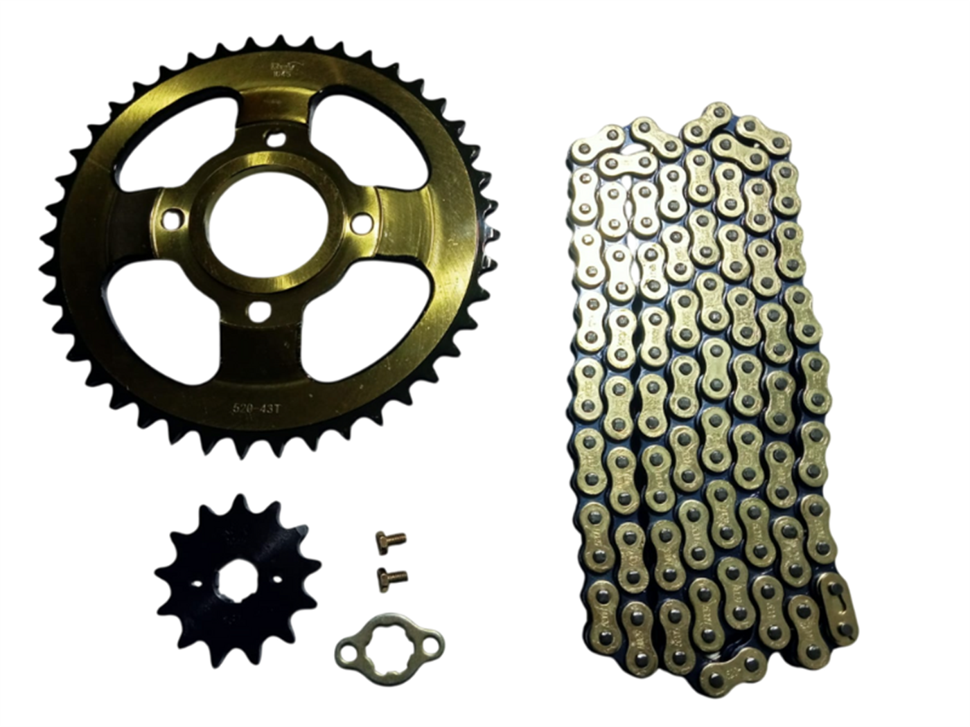 KIT ARRASTRE (13T,43T)(520H-120L) S/ORRING CATALINA PLATO DORADO