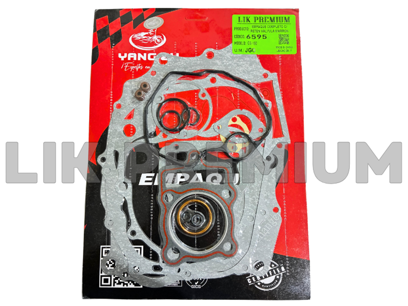 EMPAQUE COMPLETO C/RETEN VALVULA MARRON