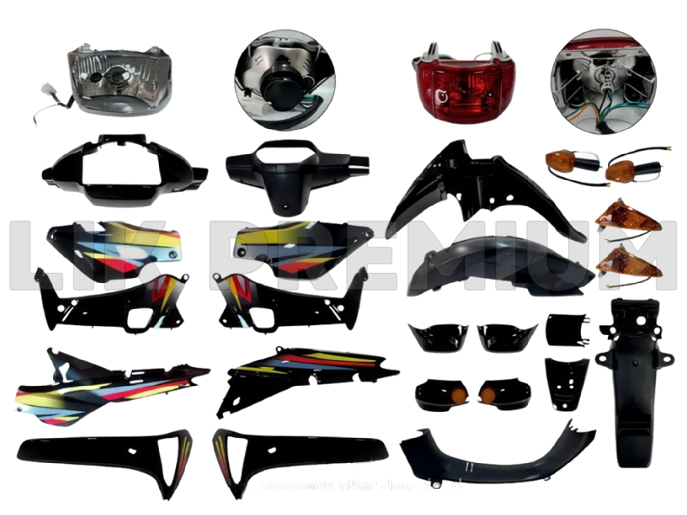 SET PLASTIQUERIA C/FARO Y TABLERO F/DISCO NEGRO