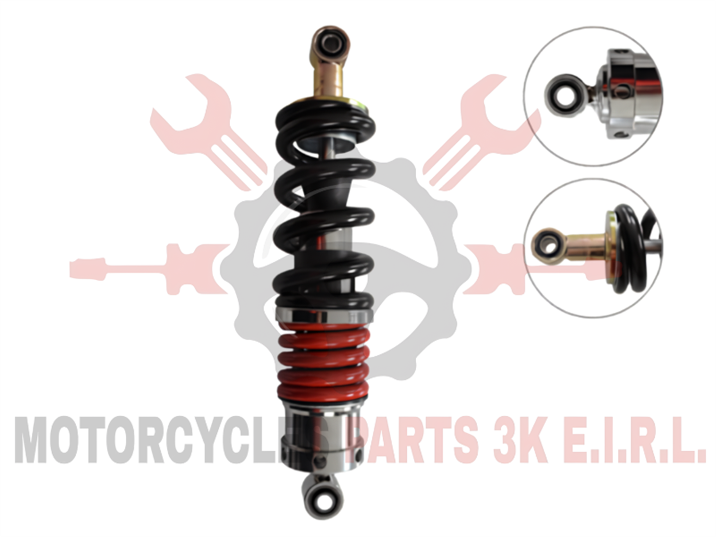 MONOSHOCK (C/REGULADOR)(324MM,10/10MM,5V,13MM)ROJO/NEGRO