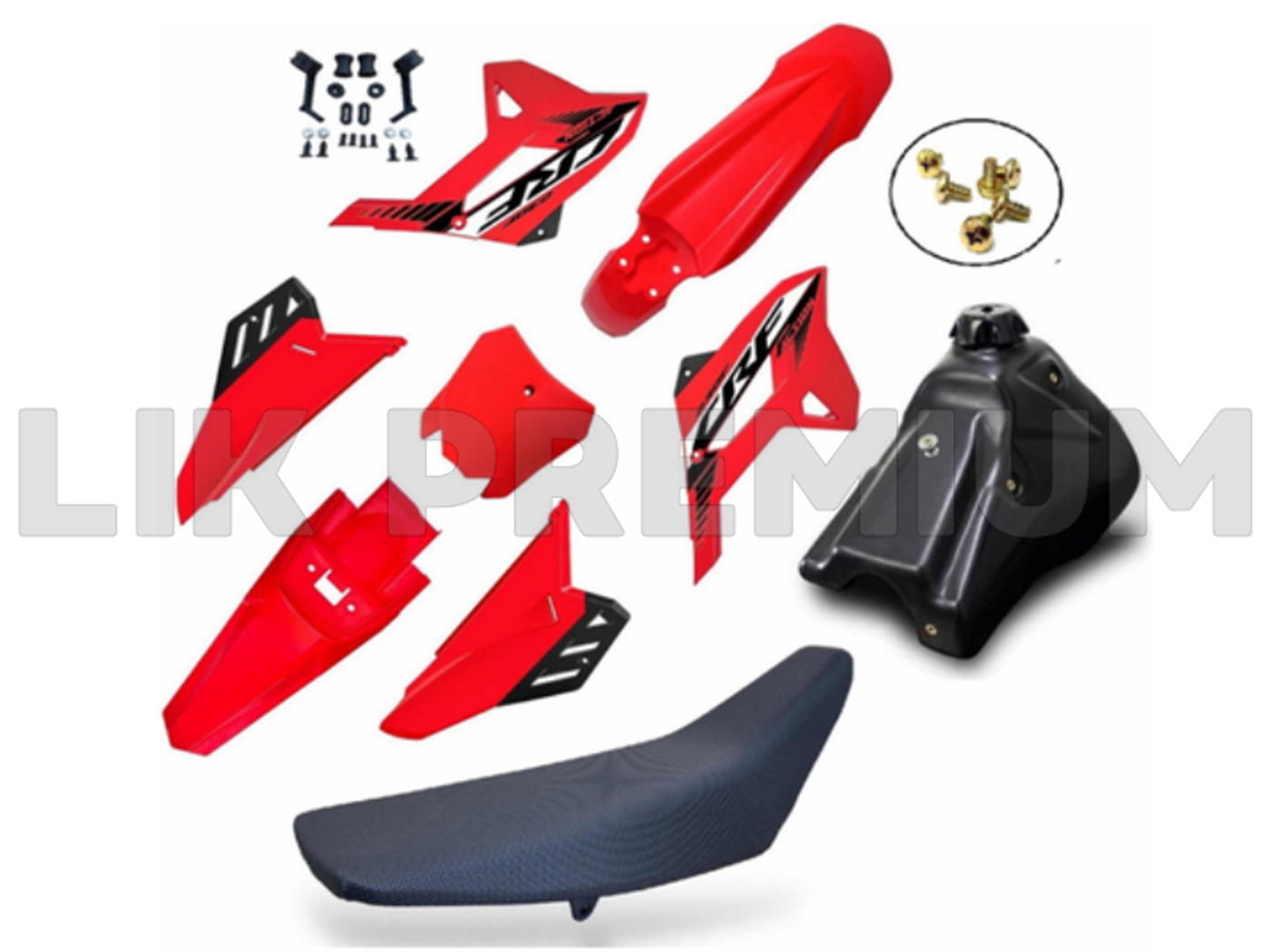 SET PLASTIQUERIA 2022 ROJO (CON TANQUE Y ASIENTO)