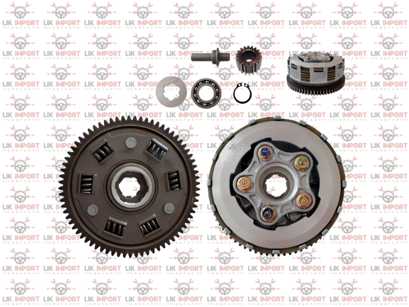 CREMALLERA (73T,5P,6D)(ROD.GRANDE 16003)M/RESORTE(DISCO ANCHO)+ PIÑON PRIMARIO 18T