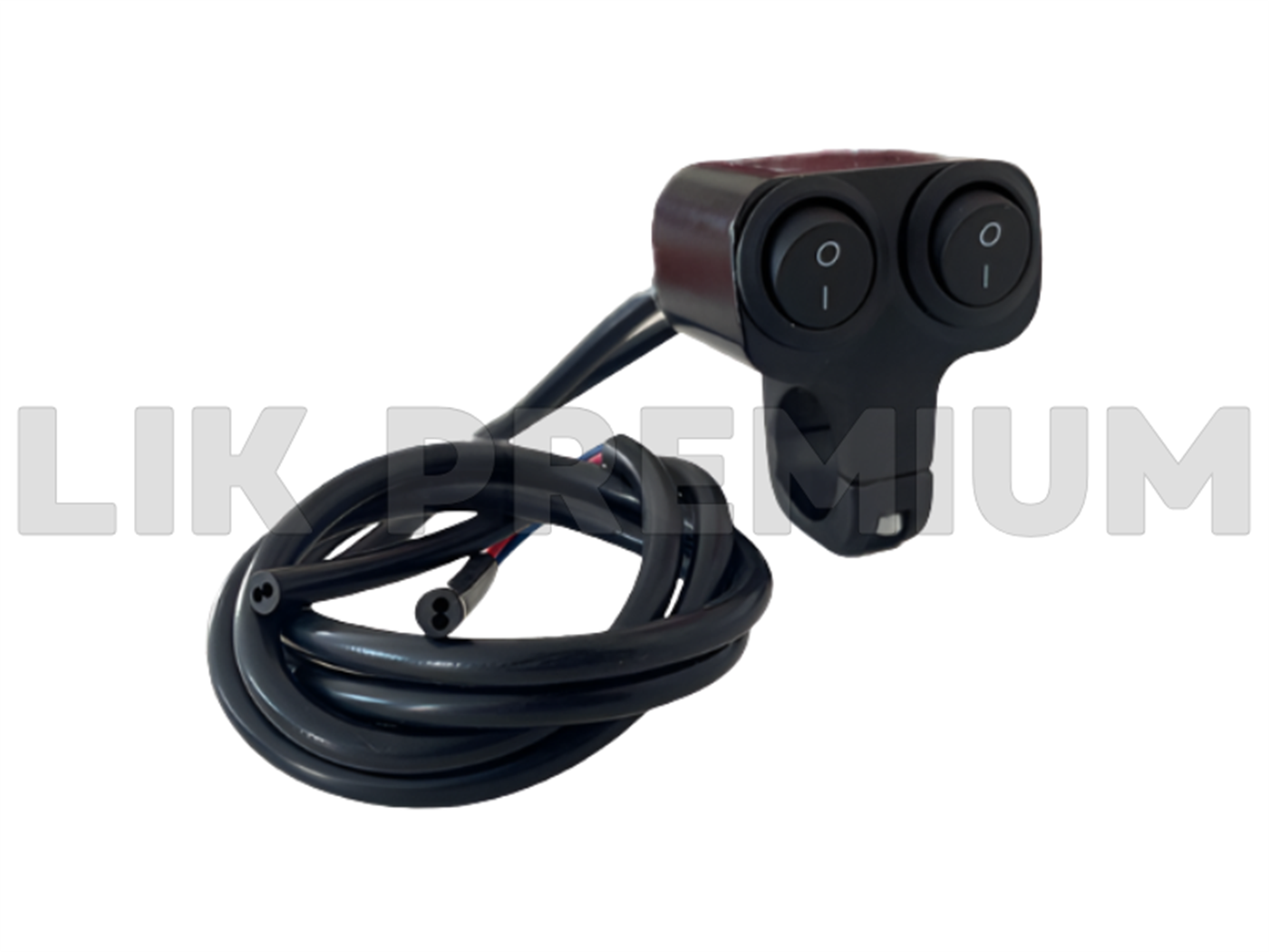 SWITCH DOBLE C/BASE P/TIMON NEGRO