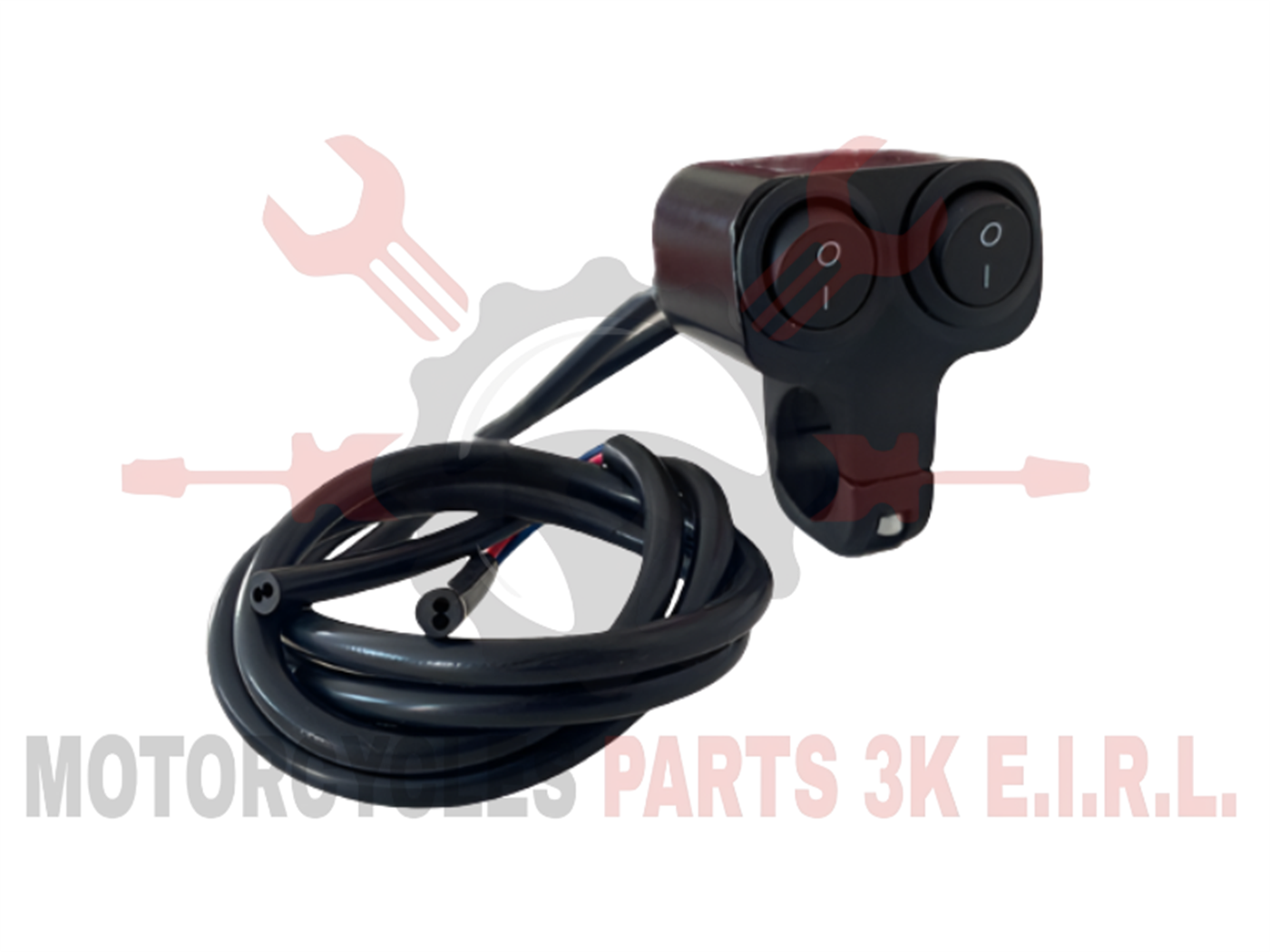 SWITCH DOBLE C/BASE P/TIMON NEGRO