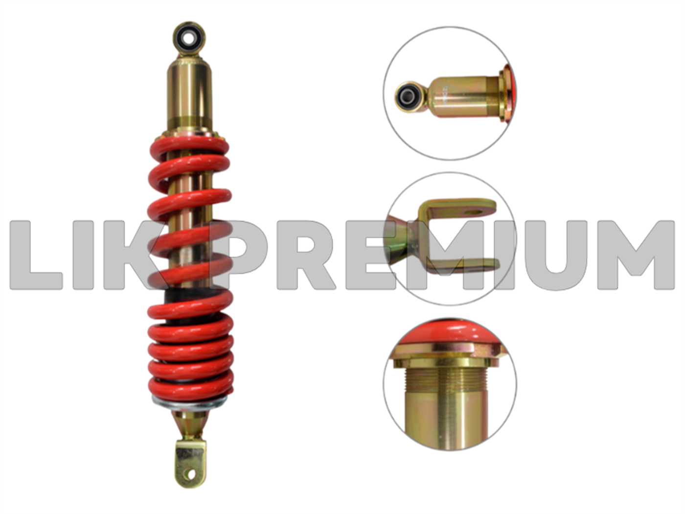 MONOSHOCK (C/REGULADOR)(390MM,10/10MM,10V,13MM)ROJO