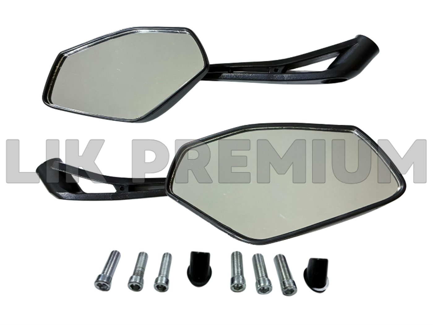 ESPEJO 10MM  NEGRO BRAZO PLASTICO