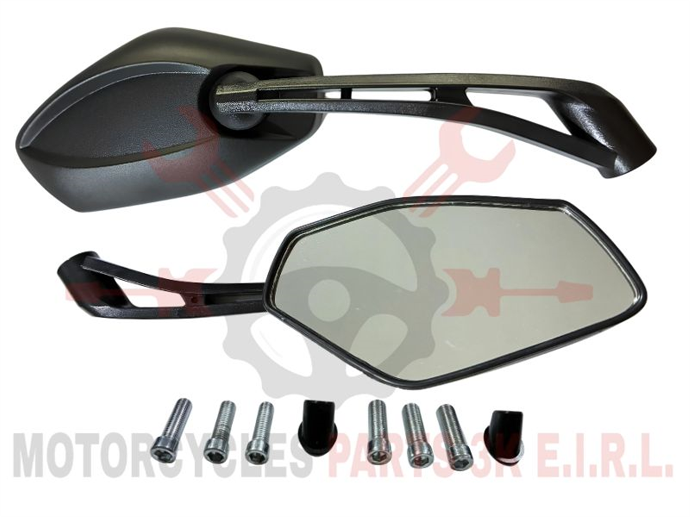 ESPEJO 10MM  NEGRO BRAZO PLASTICO