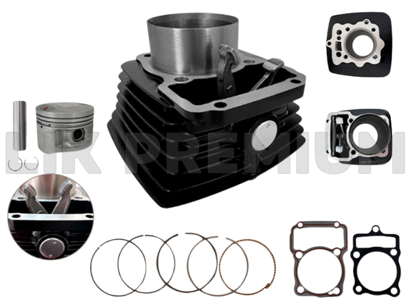 CILINDRO VARILLERO(198CC,67MM,16MM)(AIRE)(ANILLO DY PVD)NEGRO