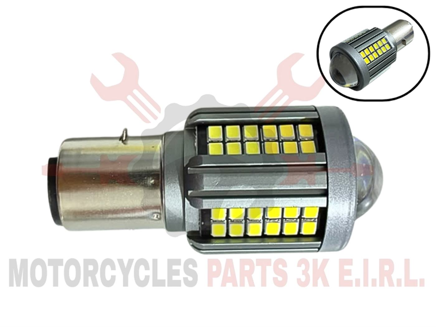 FOCO DELANT.LED C/LUPA AMBAR/BLANCO 60 MICROCHIP