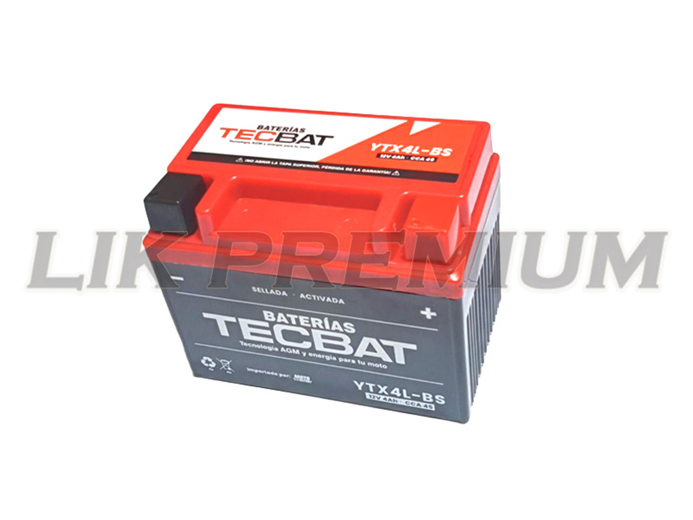BATERIA YTX4L-BS  SECA PREMIUM (12V.4AH)