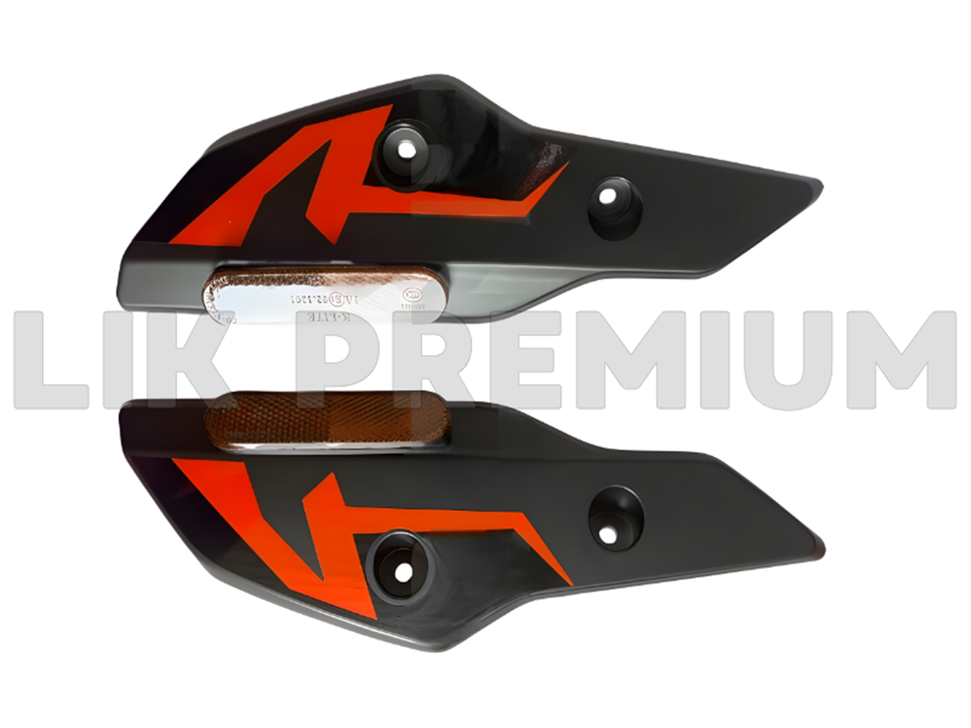 ADORNO BARRA TELES. C/RELFECTOR LATERAL NEGRO