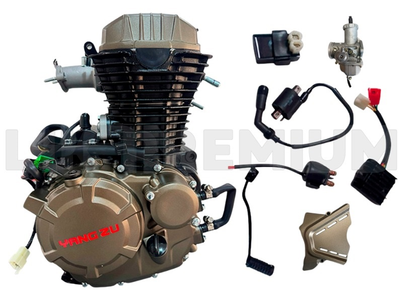 MOTOR 4 VALVULAS LINEAL CADENILLA  AIRE C/BALANCEADOR Y ACCESORIOS (299CC,76MM)(1N23456) TITANIO 