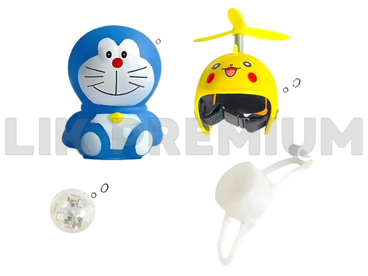 ADORNO DORAEMON C/CASCO AMARILLO CON LED