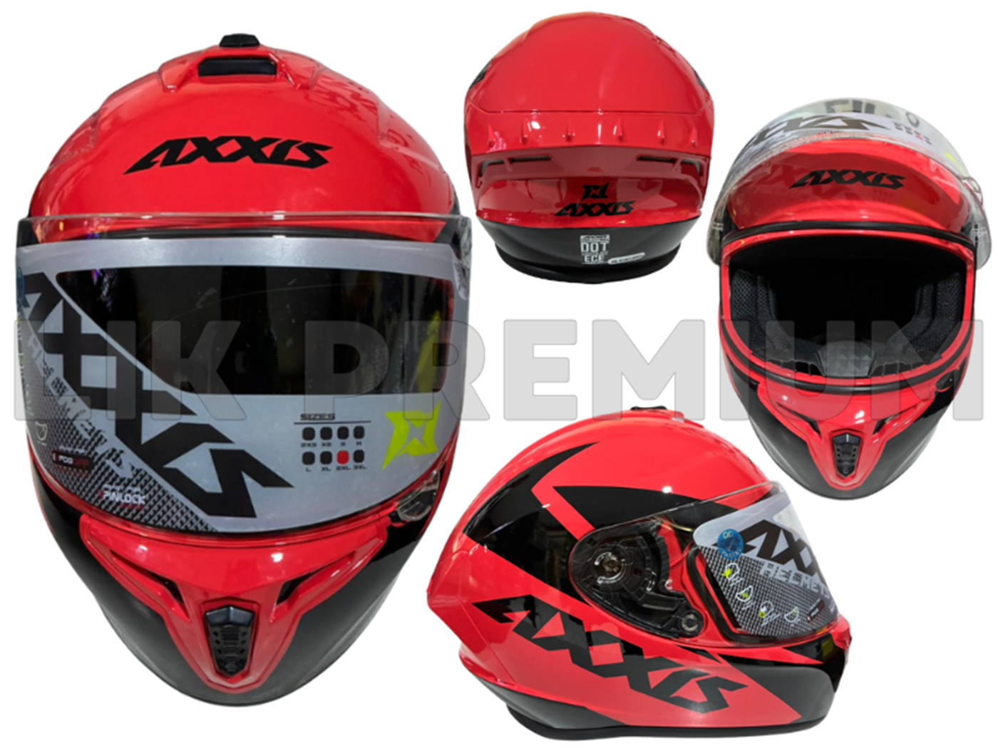 CASCO INTEGRAL AXXIS ROJO MATE XXL