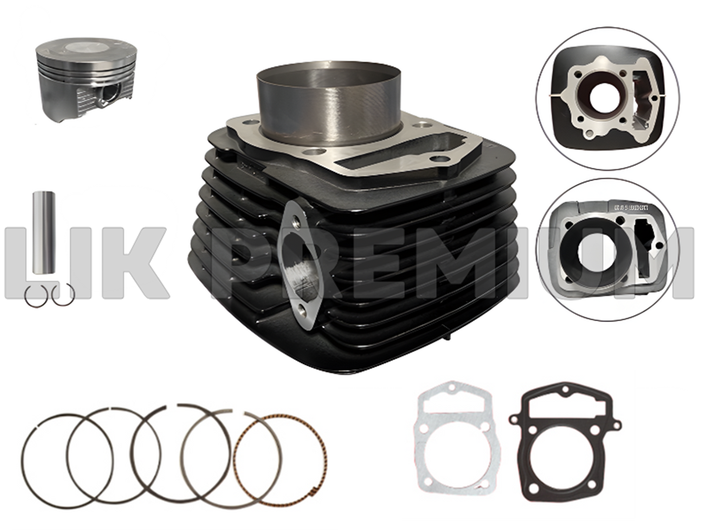 CILINDRO (2 VALVULAS)CADENILLA(250CC,65.5MM,15MM)(AIRE)(ANILLO ATG)NEGRO