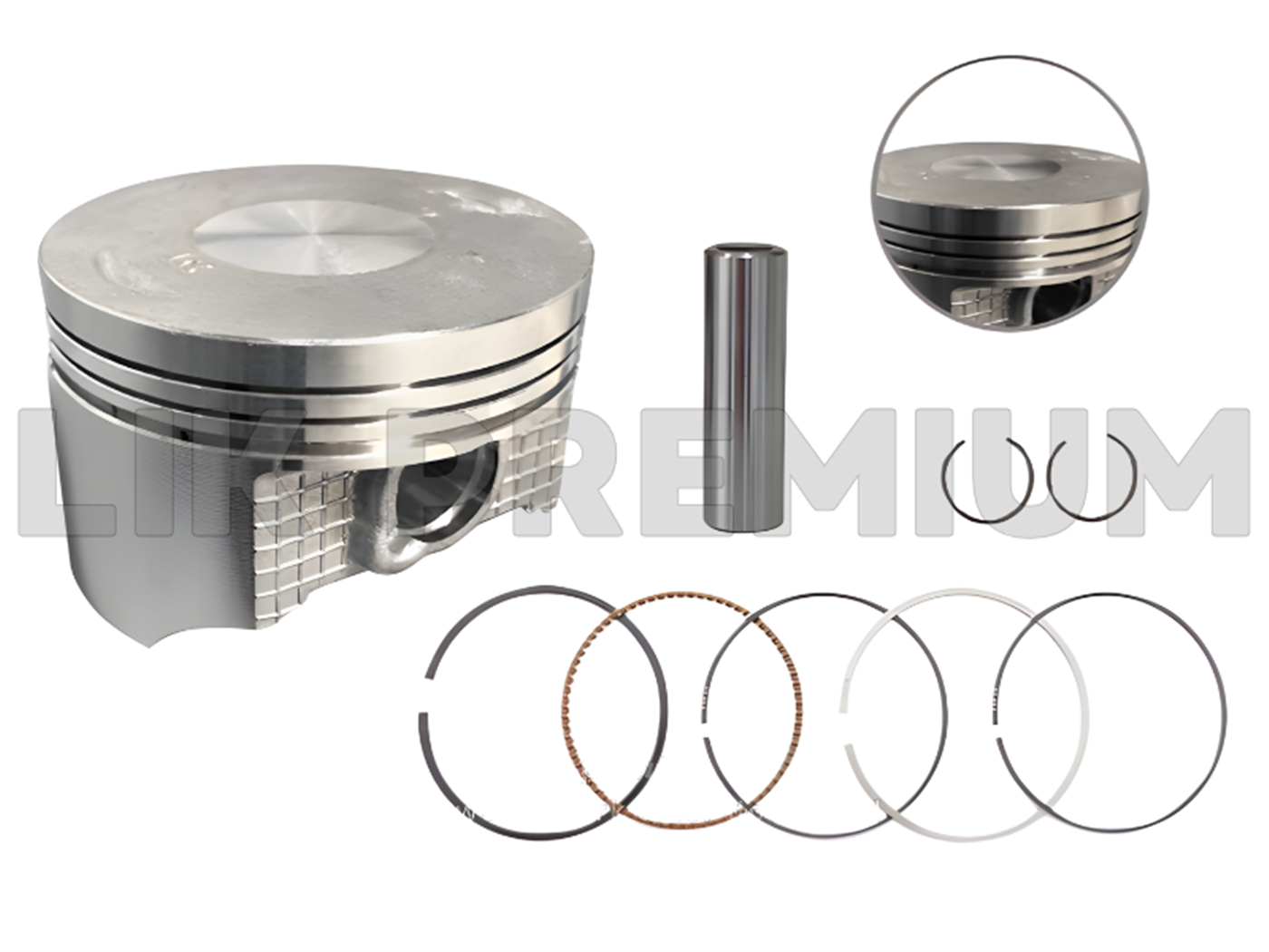 KIT PISTON STD (2 VALVULAS)(65.5MM,15MM)(ANILLO ATG)