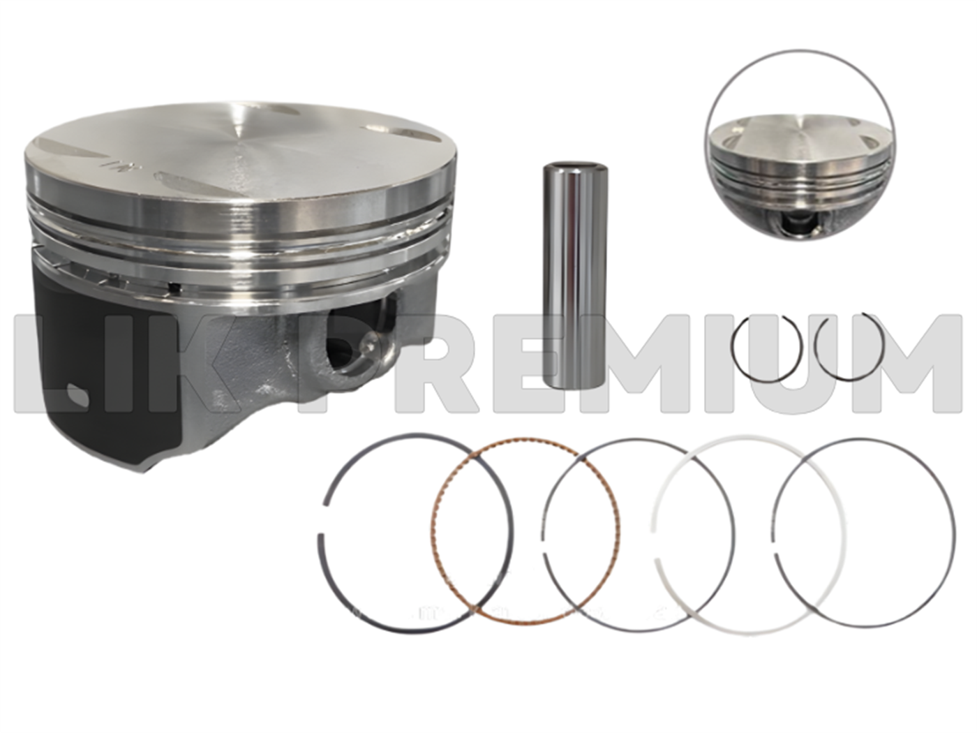 KIT PISTON STD (4 VALVULAS)(71MM,17MM)(PISTON TEFLON)