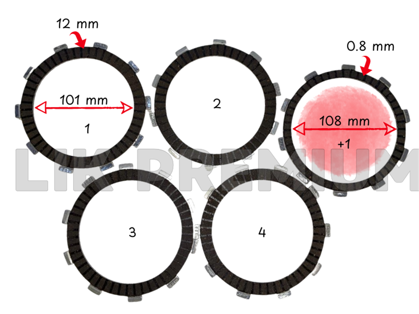 DISCO EMBRAGUE (4+1)