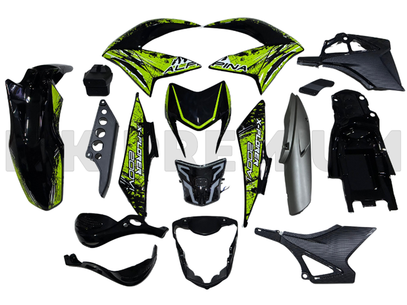 SET PLASTIQUERIA NEG/VERDE