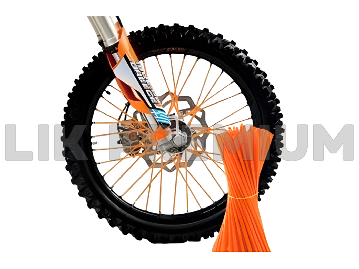 ADORNO P/ARO DE RAYO 24CM NARANJA 72PZS 