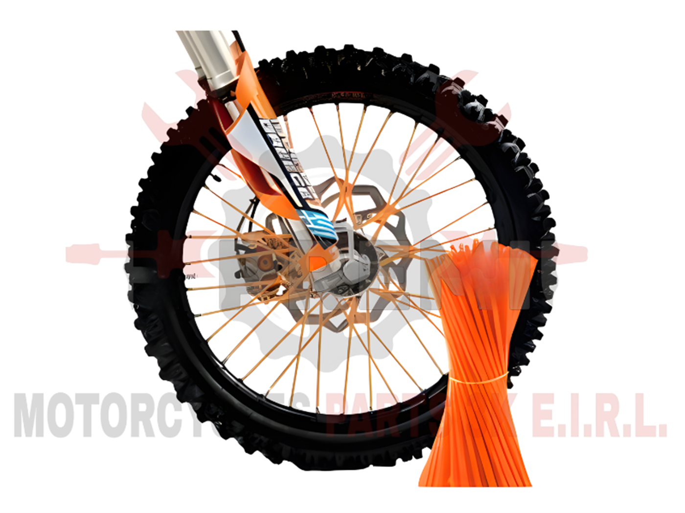 ADORNO P/ARO DE RAYO 24CM NARANJA 72PZS 