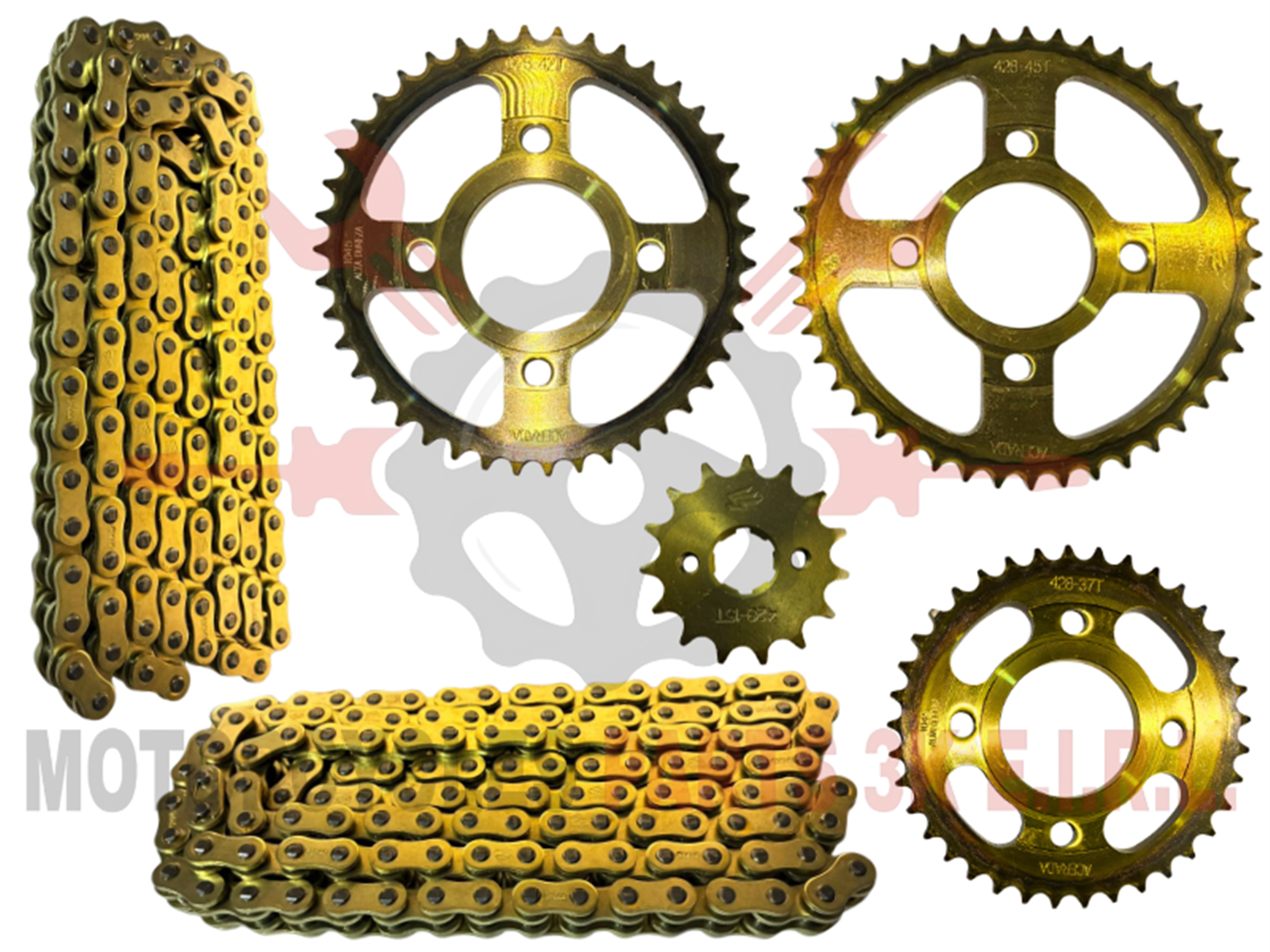 KIT ARRASTRE (15T,37T,42T,45T)(428H-150L)(2) ACERO