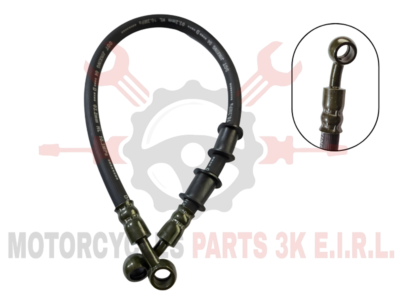 MANGUERA FRENO HID.0.50 M NEGRO