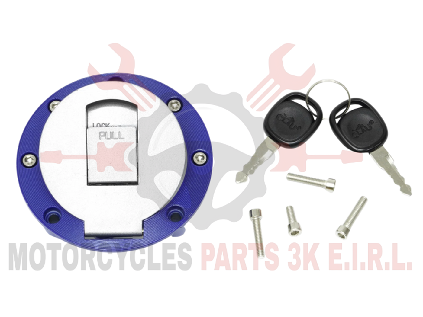 TAPA TANQUE PLANO HEXAGONAL AZUL