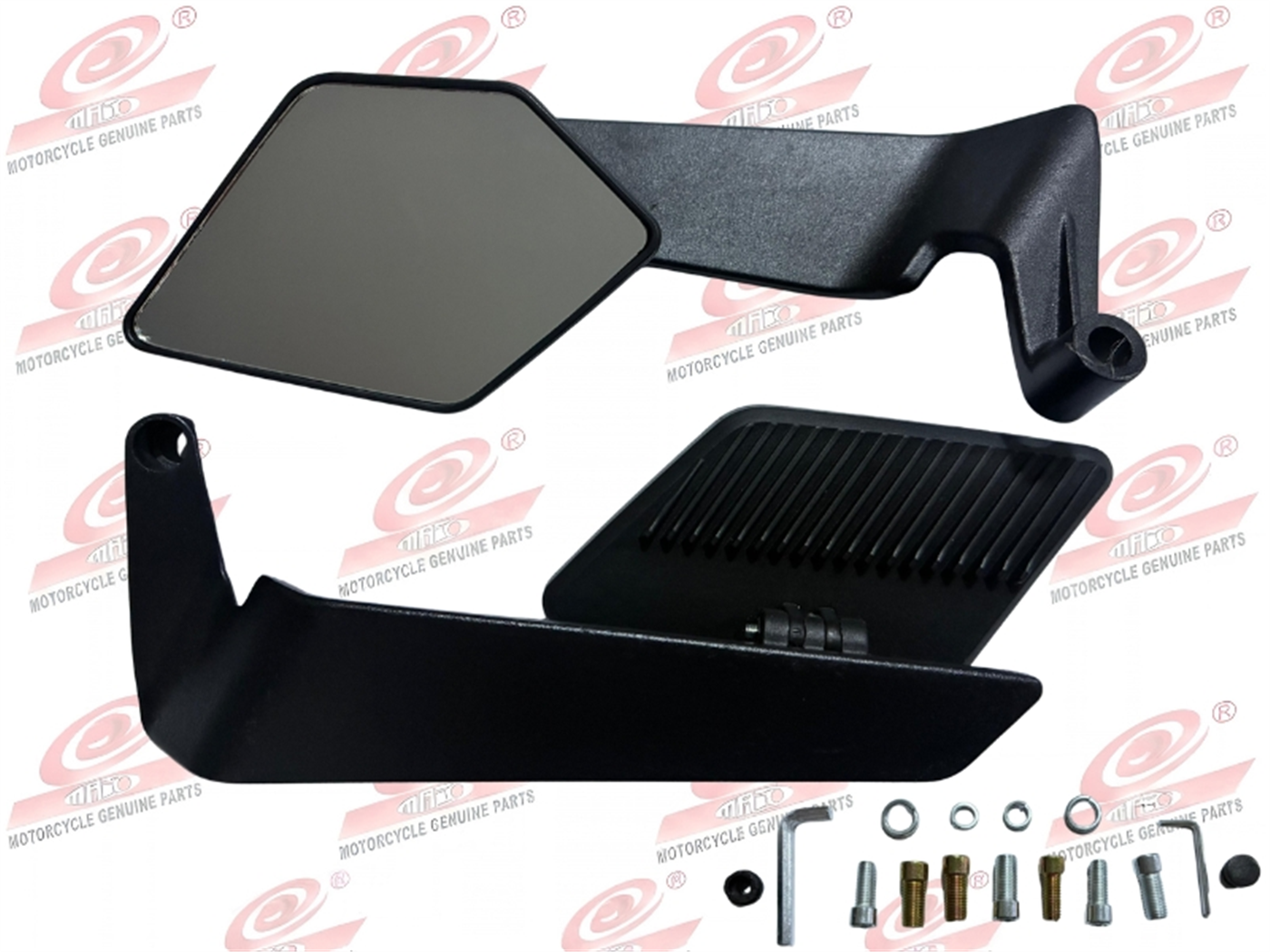 ESPEJO DEPORTIVO ALERON DE PLASTICO NEGRO (LU-Y1096)