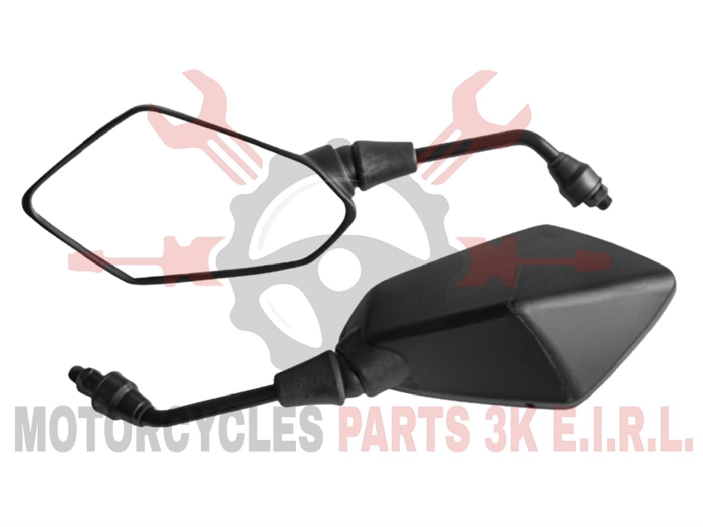 ESPEJO HEXAGONAL NEGRO (HILO DER, 10MM)