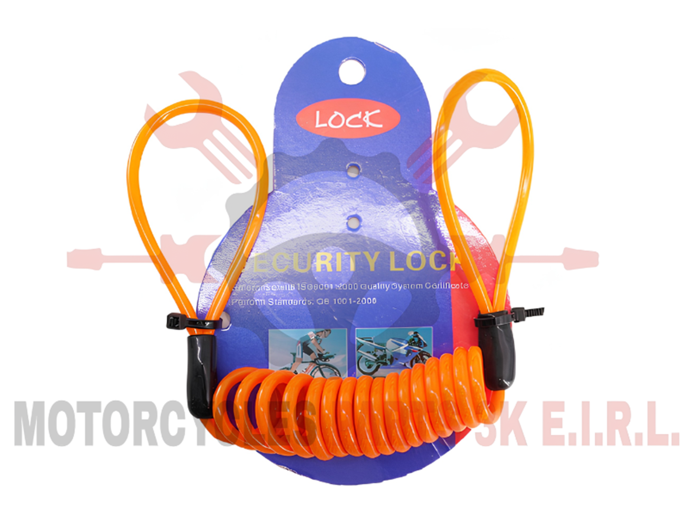 CANDADO CUERDA D/ALAMBRE 4MM-120CM NARANJA