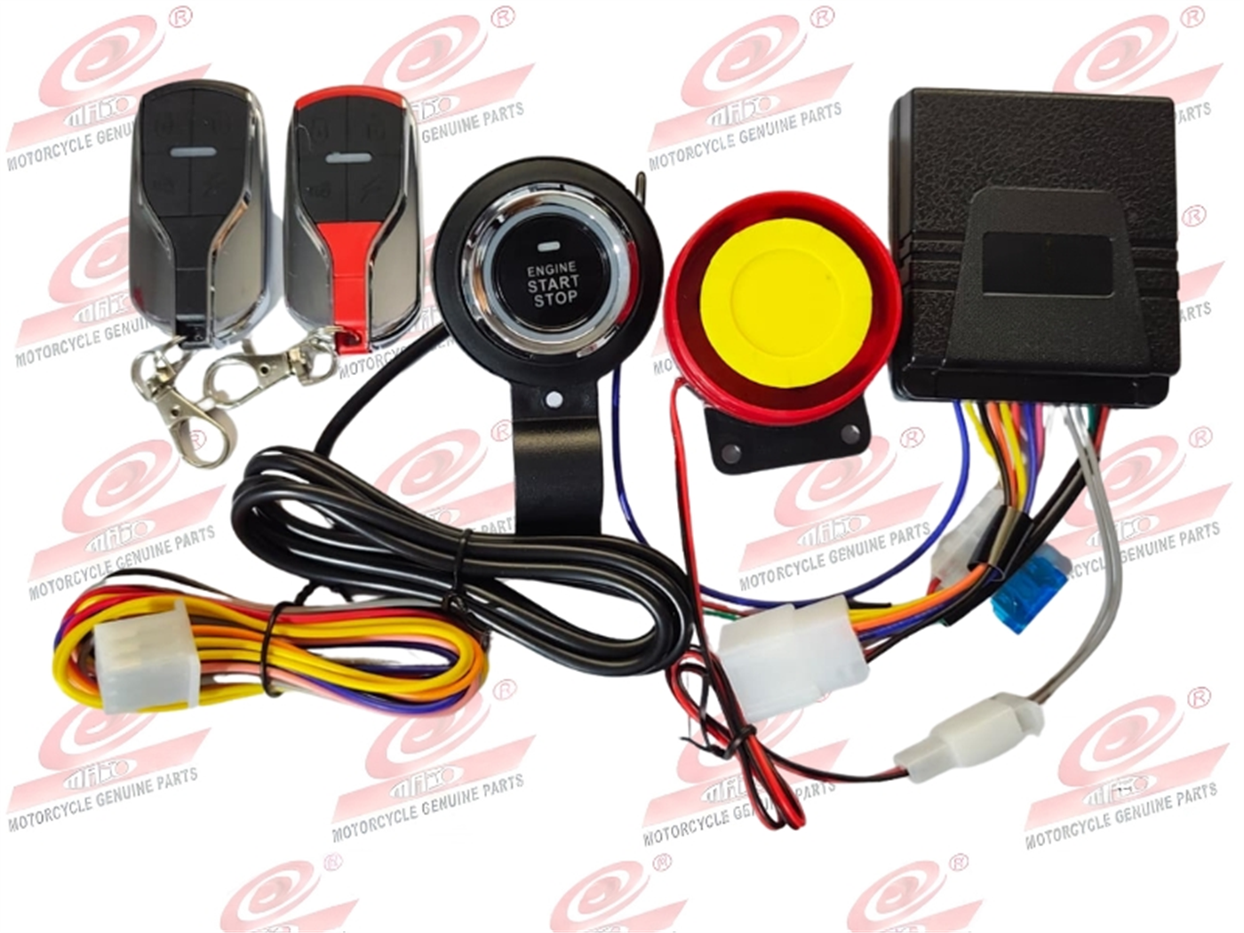 ALARMA CON BOTON TIPO AUTO CON 2 CONTROLES - YJQD 