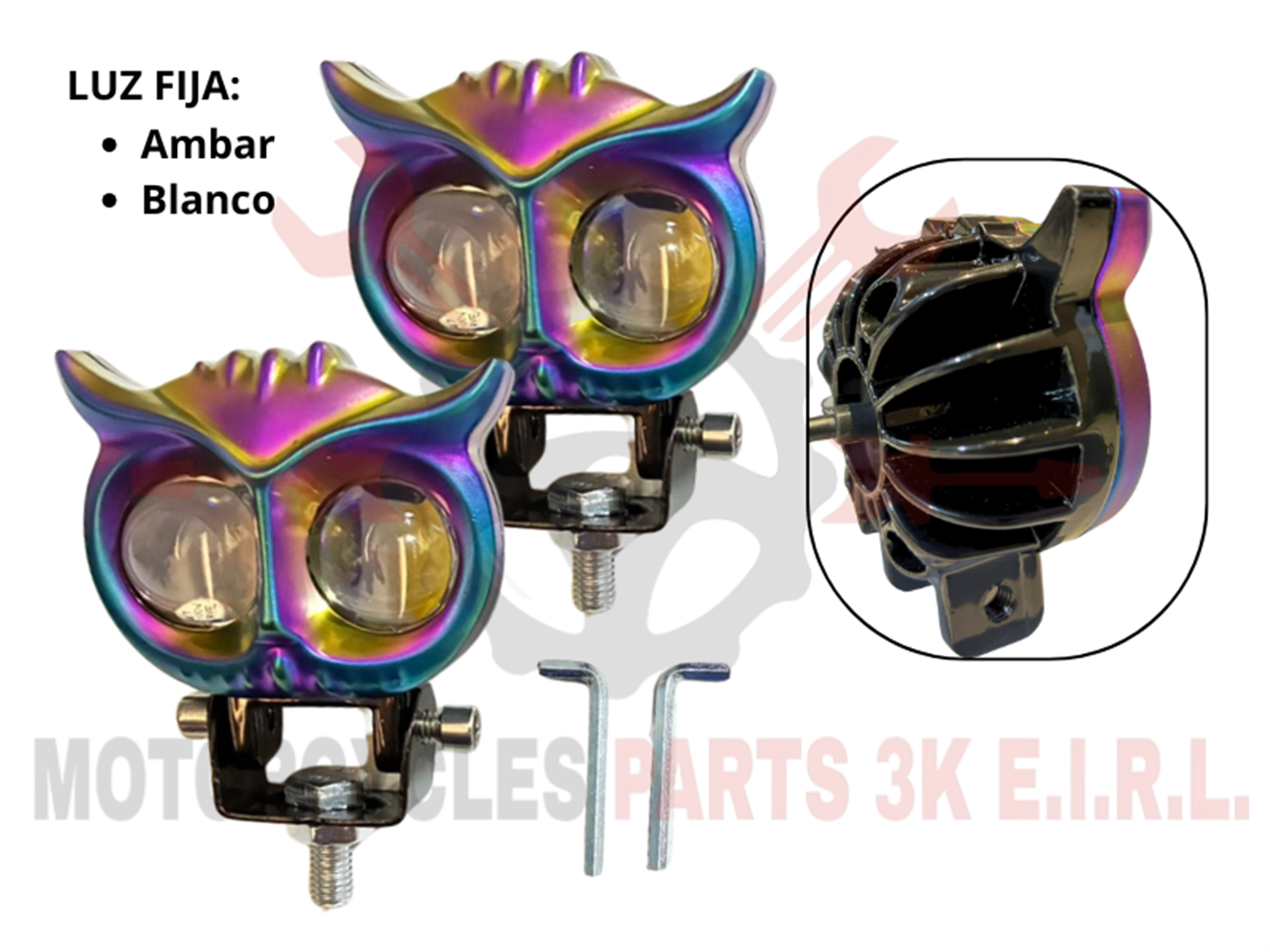 FARO LED EXPLORADORA BUHO M2 MULTICOLOR RGB 50% TORNASOL 3CABLES