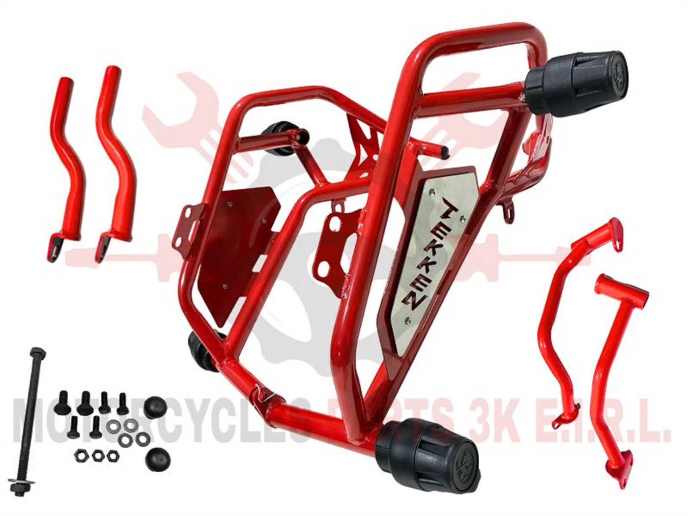 PROTECTOR PIERNA (SLYDER) D/T DE LUJO DOBLE TOPE M1 ESTRUCTIRA ROJA T/NEGRO STK-001-1 