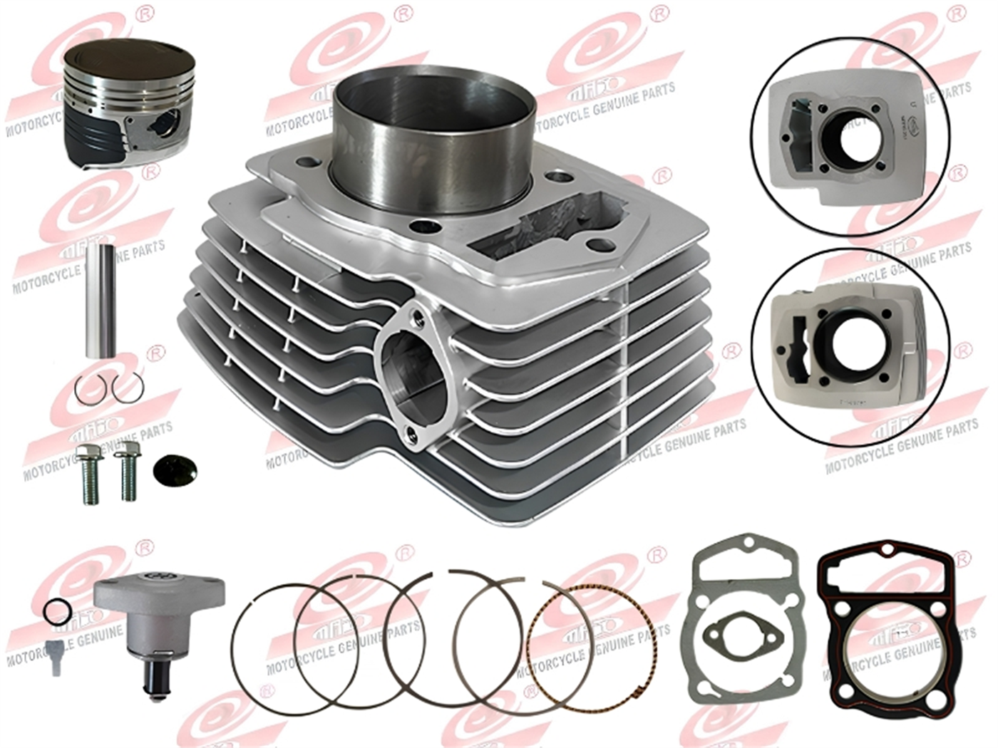 CILINDRO CADENILLA(200CC,63MM,15MM)(AIRE)(PISTON TEFLON,ANILLO DY PVD)(C/TENSOR)(OEM)GRIS