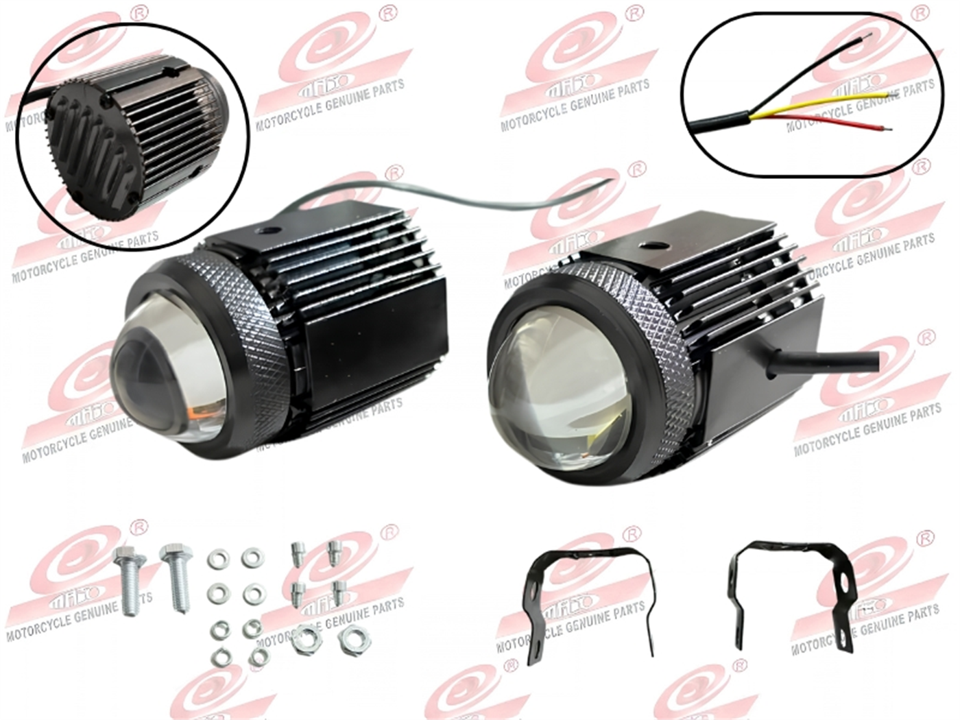 CAÑON MINI EXPLORADORA DUAL BLANCO/AMBAR C/VENTILADOR (NEGRO) 12V-24V (WL-X00110)