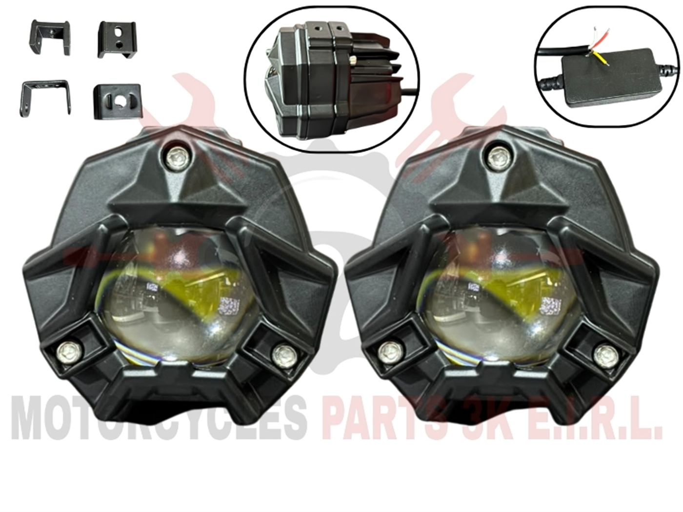 FARO LED CAÑON EXPLORADORA LUZ BLANCO LASER ROJO (WL-X96)