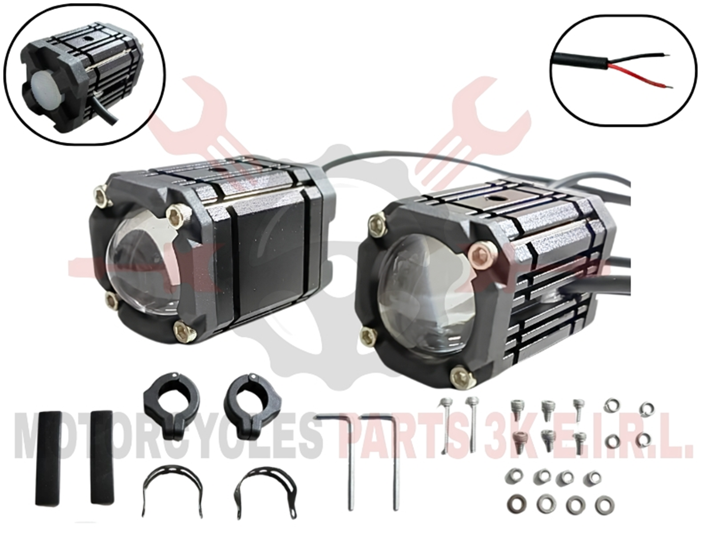 FARO LED MINI EXPLORADORA BLANCO/AMBAR LASER ROJO 12-24V (WL-WXB15W)