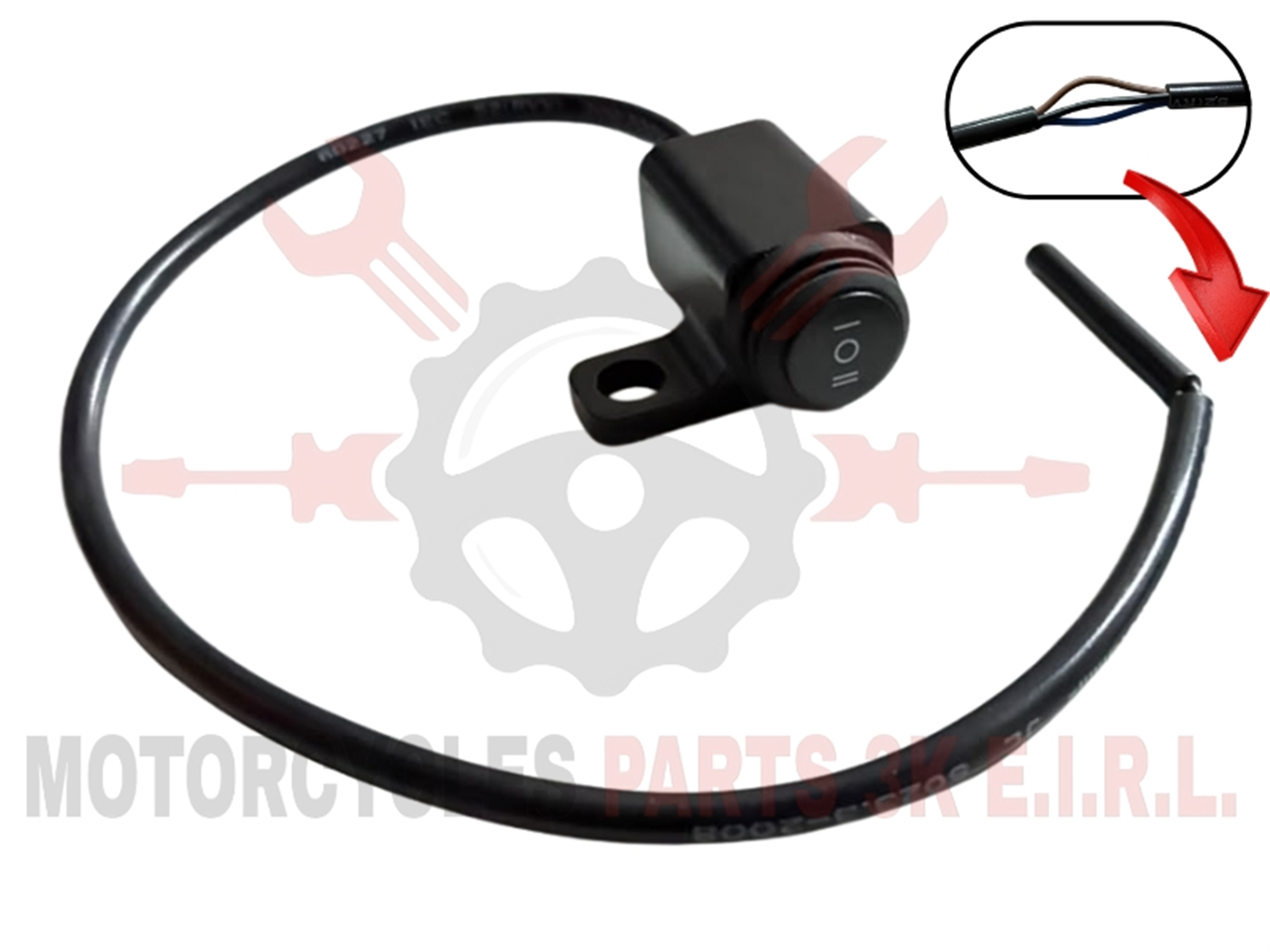 INTERRUPTOR C/BASE DE ALUMINIO P/ESPEJO 3CABLES 3GOLPES (LU-JCX-11)