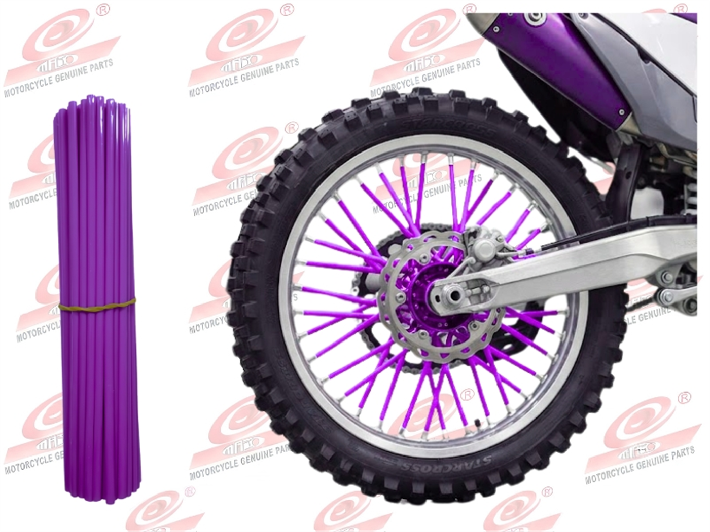 ADORNO P/ARO DE RAYO 24CM VIOLETA 72PZS 