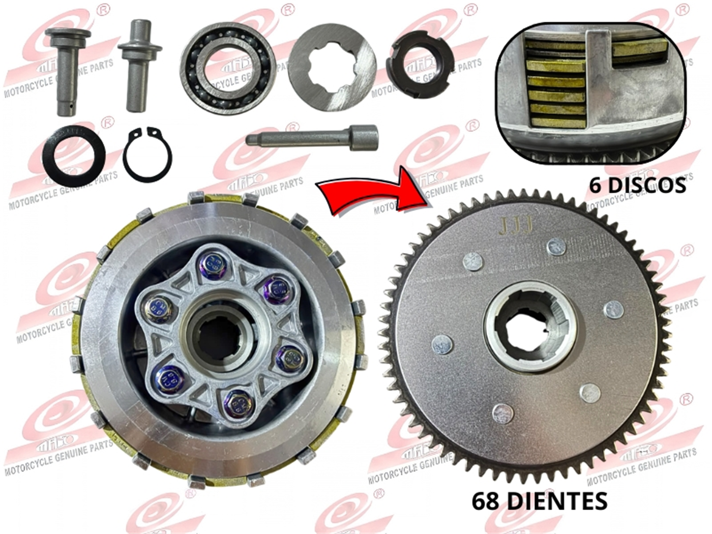 CREMALLERA 68T-6P / 6D