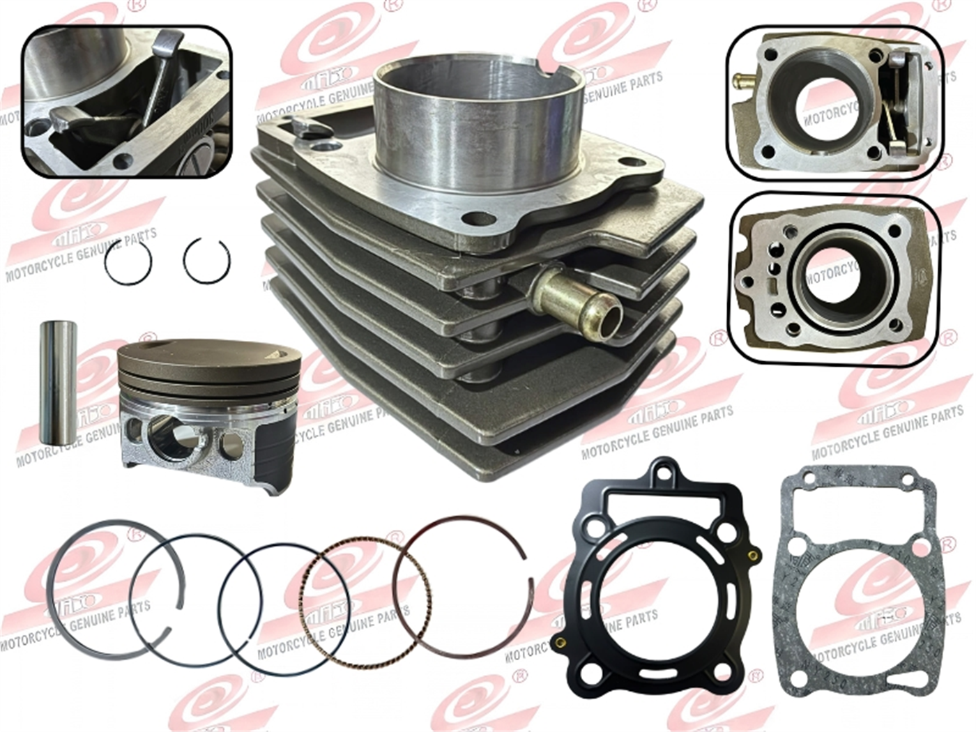 CILINDRO VARILLERO(300CC,72MM,18MM)(AGUA)(C/ALETA GRUESA)(M.DELGADA)(PISTON TEFLON AJUSTADO,ANILLO DY PVD)(OEM)TITANIO